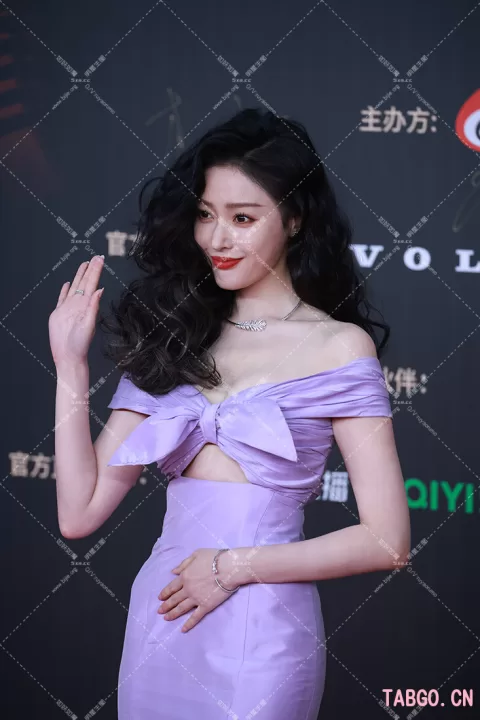 【已出】张天爱 紫色美人鱼裙